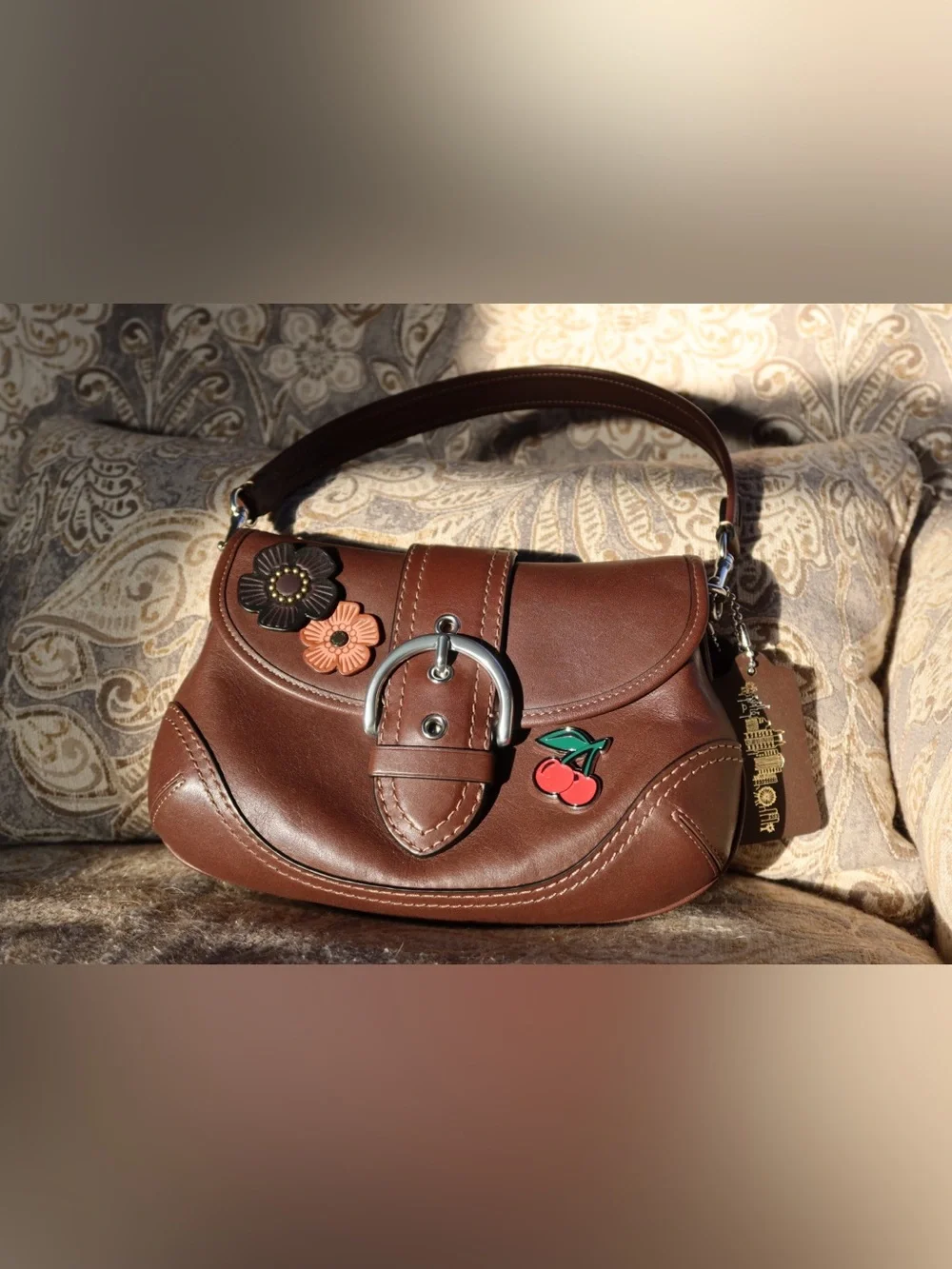 Coach Custom Maple Brown Soho Shoulder Bag with Orlando Tag
